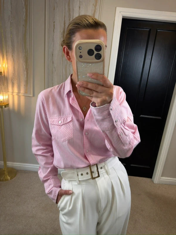 Rydale Pink Hannah Stripe Shirt 14