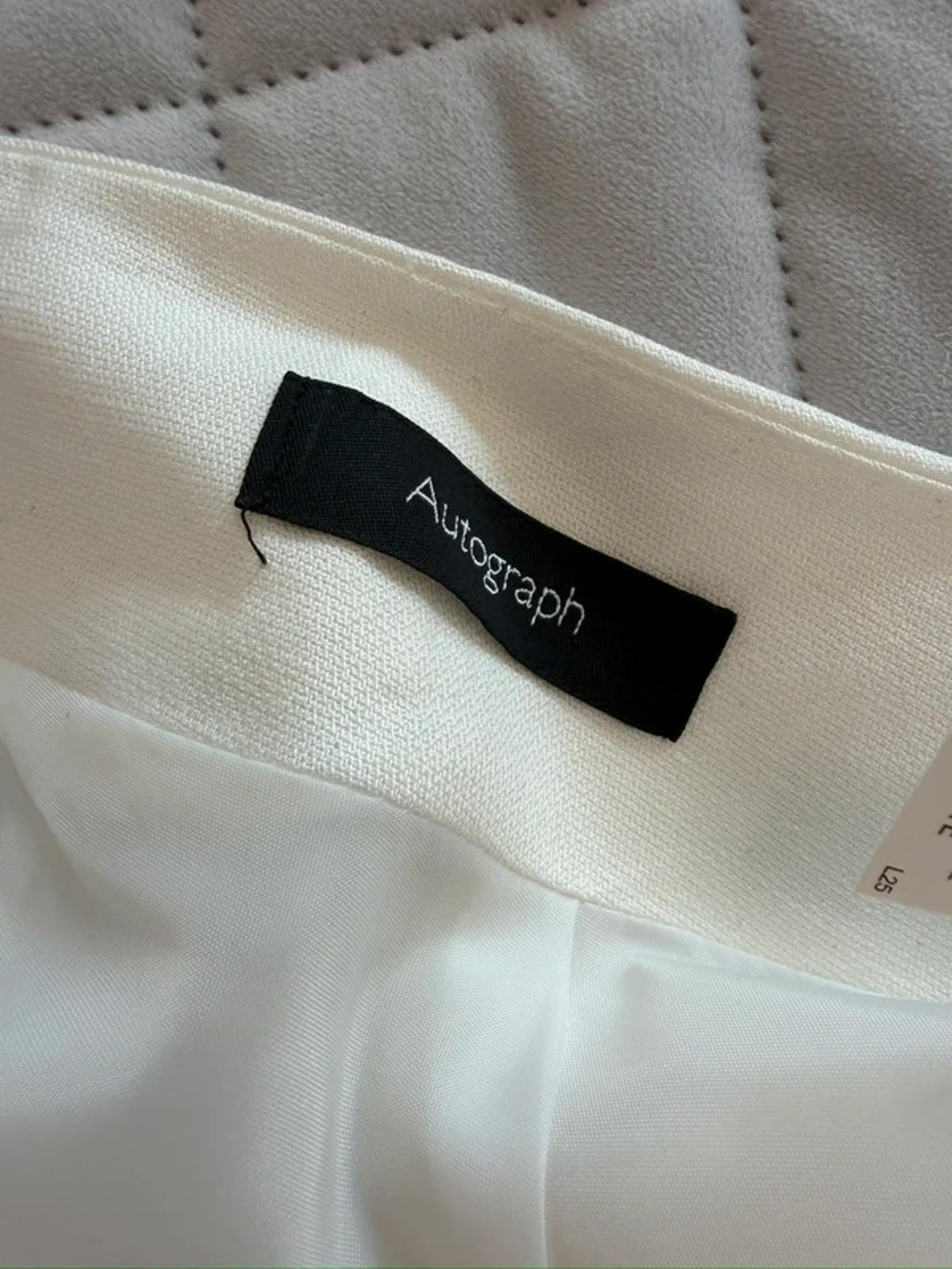 M&S White Linen Blend Dip Hem Midi Skirt 12