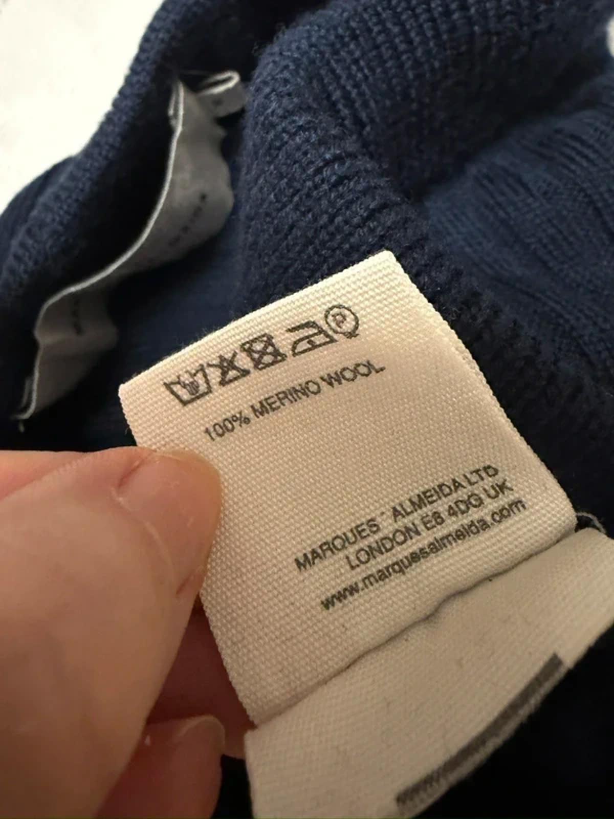 Marques Almeida Navy Knitted Asymmetrical Skirt 8/10