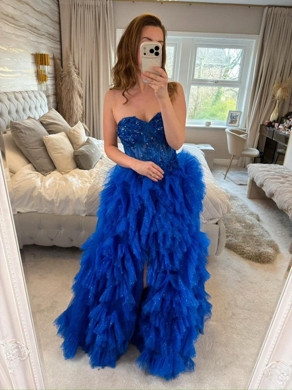 Angel Forever Cobalt Blue Embellished Dress 6-8