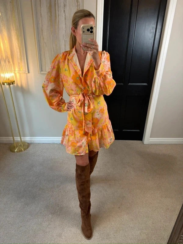 Oasis Multicoloured Floral Belted Shirt Dress 18