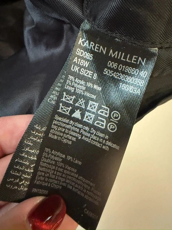 Karen Millen Wool Mini Skirt 6/8