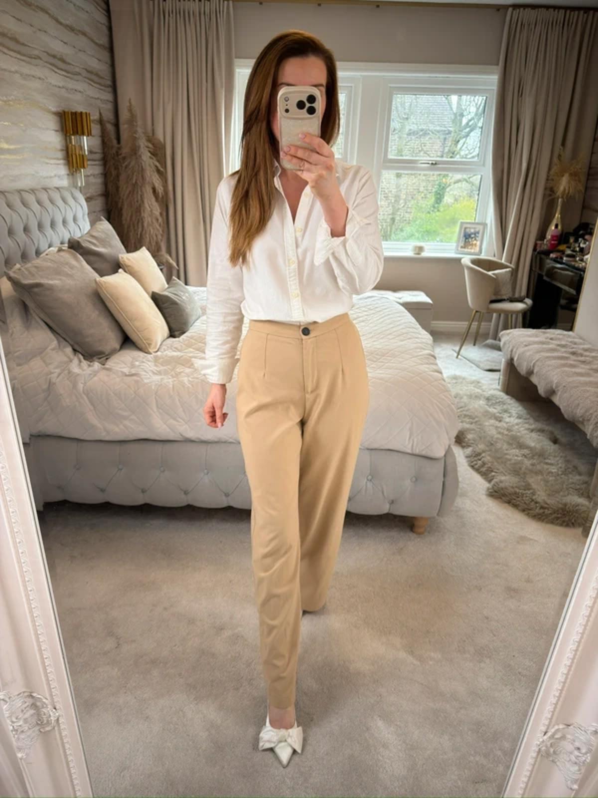 Bershka Camel Wide Leg Trouser 10