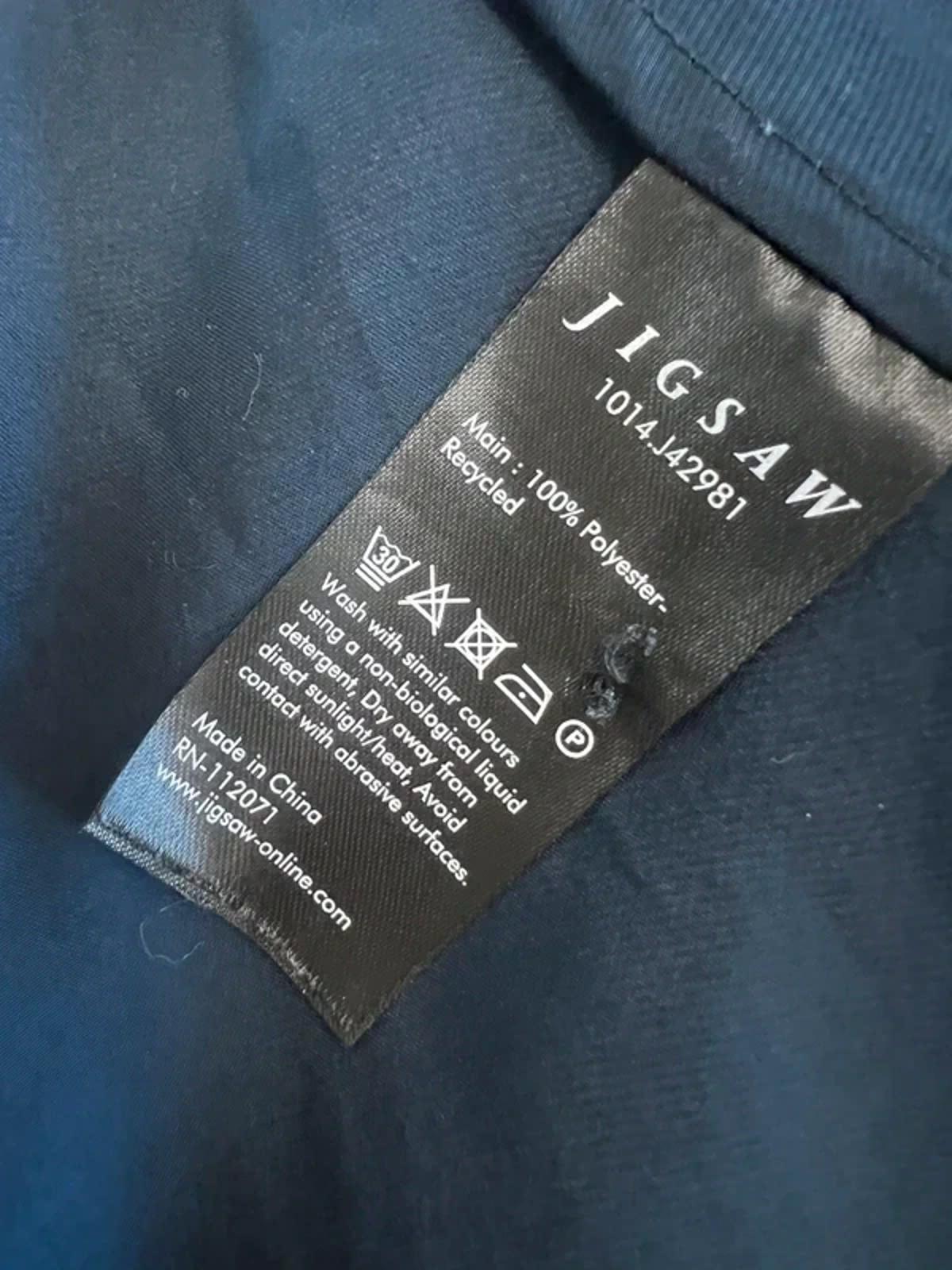 Jigsaw Navy Satin Blouse 14 ⭐