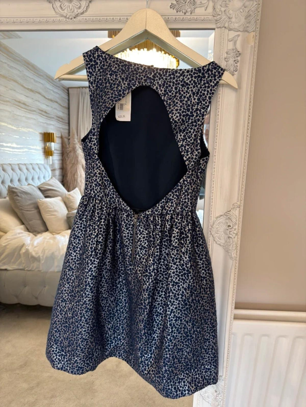 BNWT Alice + Olivia Navy & Silver Mini Dress 8