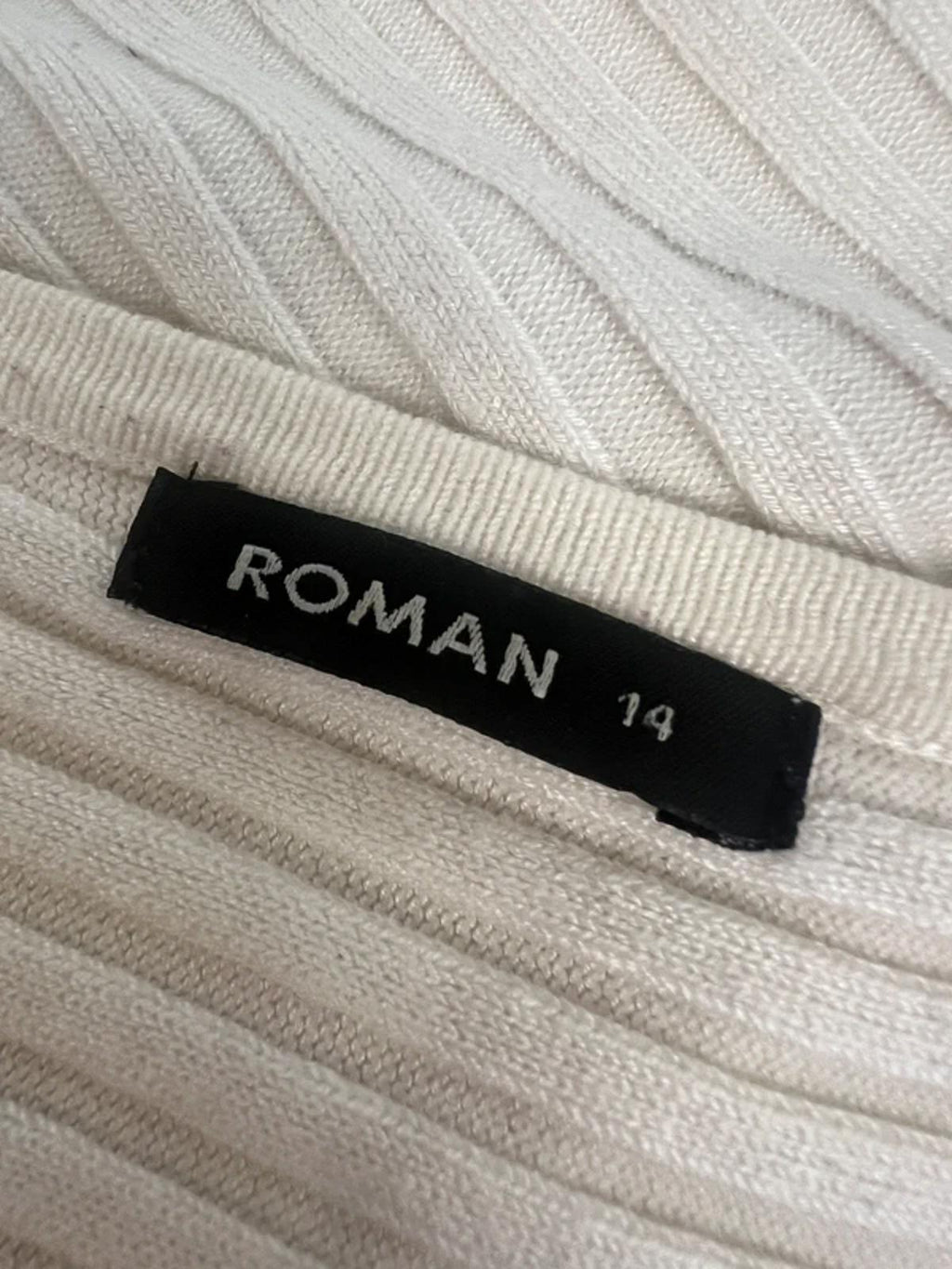 Roman Cream Ribbed Knitted Top 14