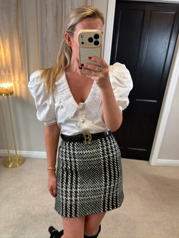 Karen Millen Wool Mini Skirt 6/8