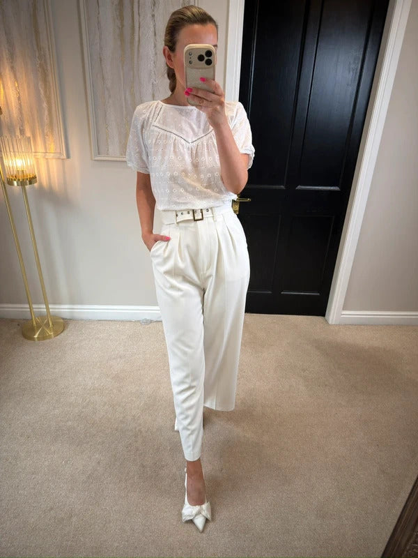Next White Broderie Anglaise Puff Sleeve Top 12