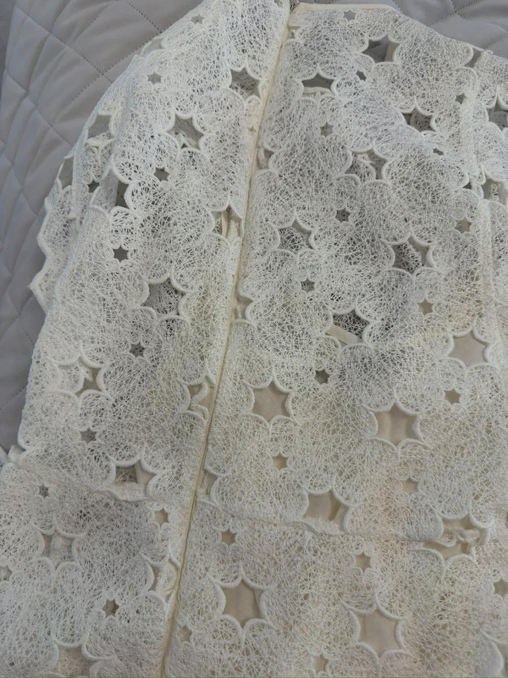 Zara White Lace Star Mini Dress Small
