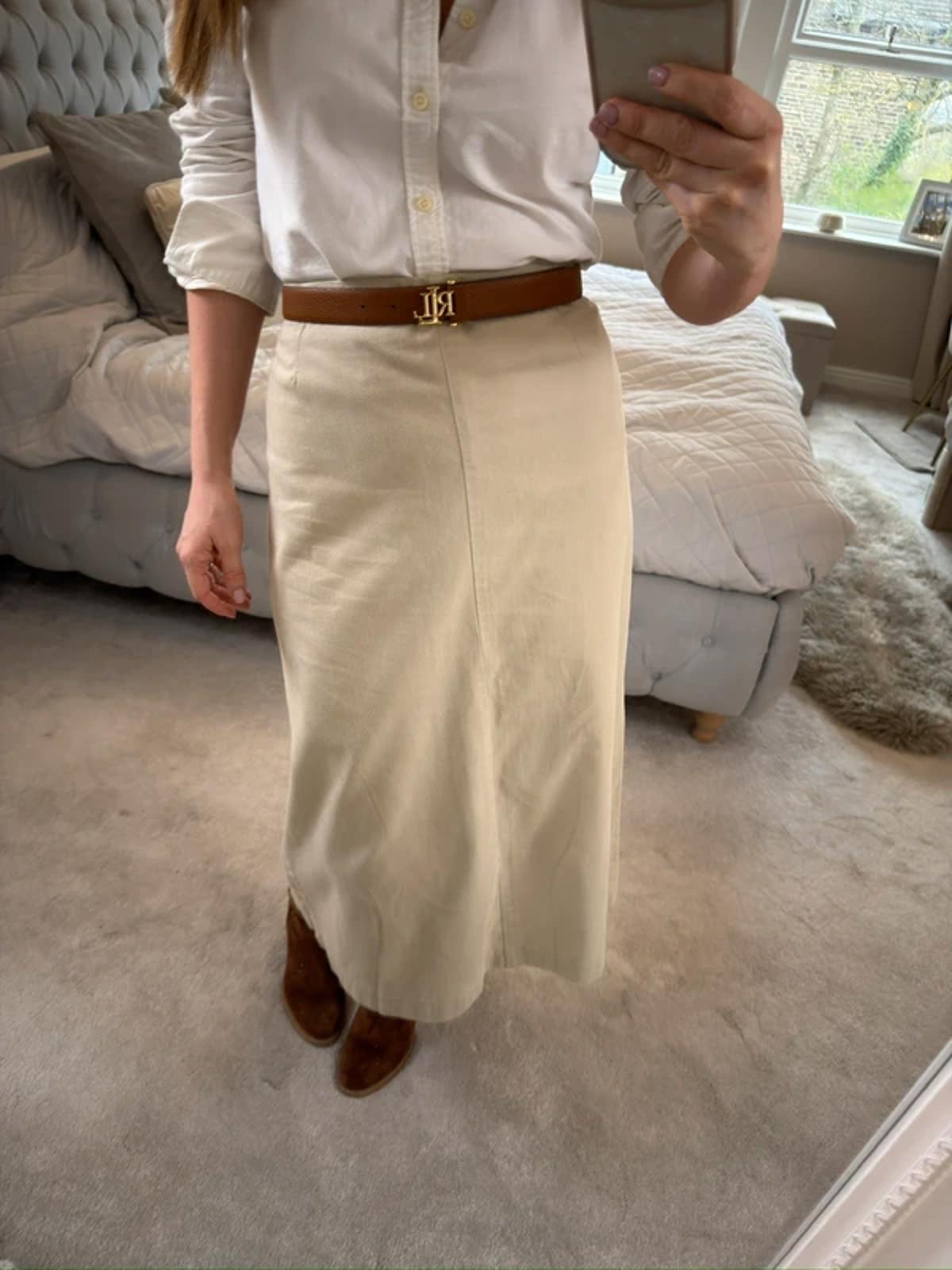 George Cream Midi Skirt 16