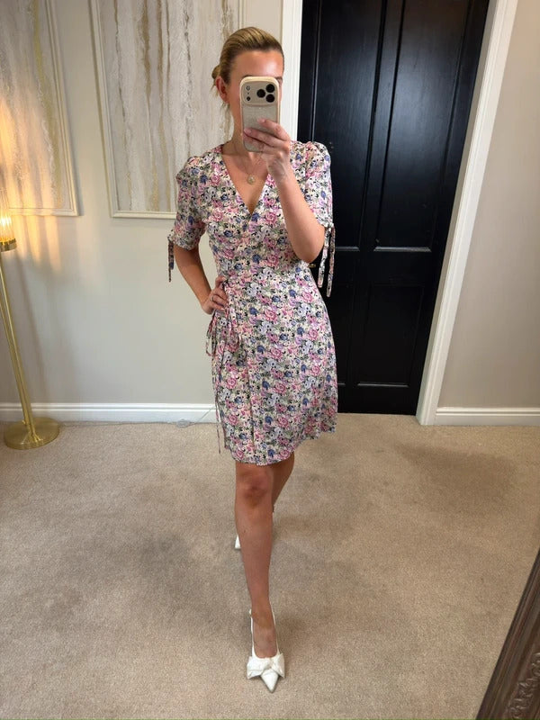 Paris Atelier & Other Stories Pink Floral Wrap Dress 10