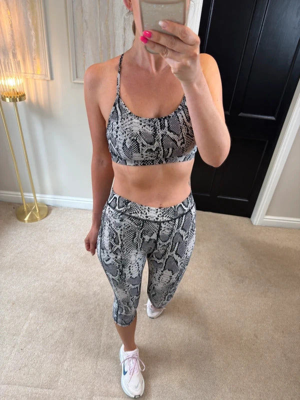 HPE Snakeprint Gym Co Ord Triple Set 8/10