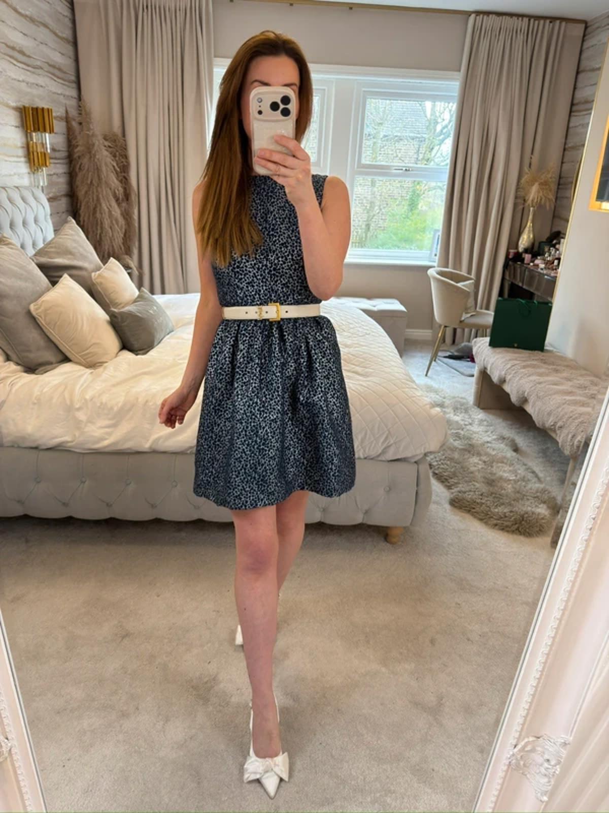 BNWT Alice + Olivia Navy & Silver Mini Dress 8