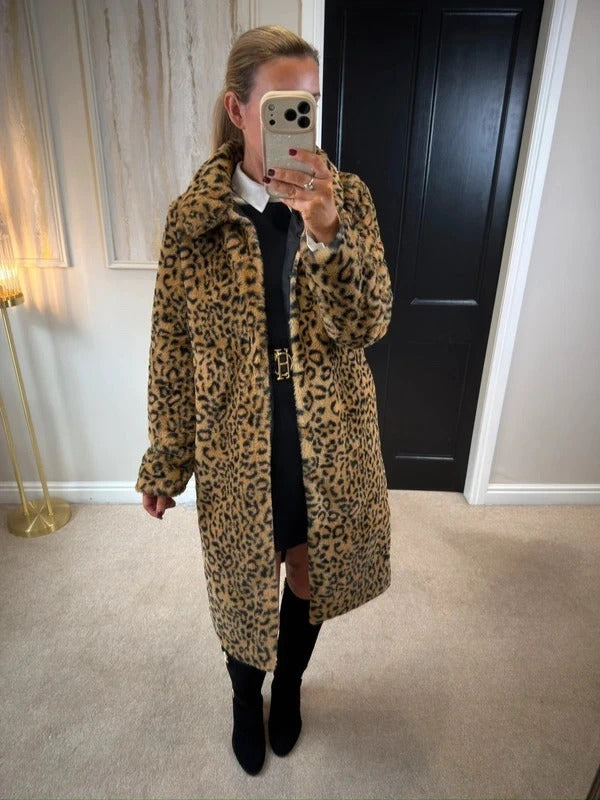 Jacqueline de Yong Animal Print Faux Fur Small