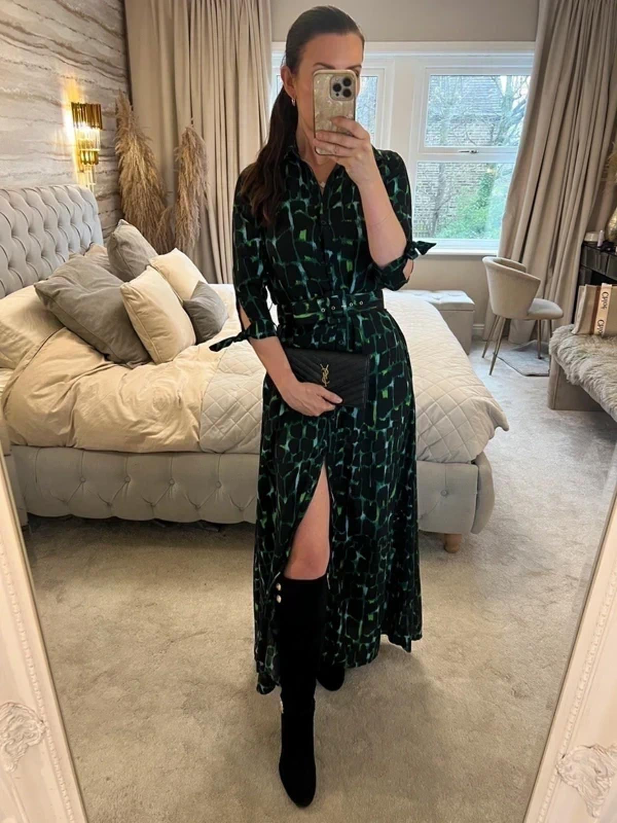 Dancing Leopard Green Maxi Dress 6