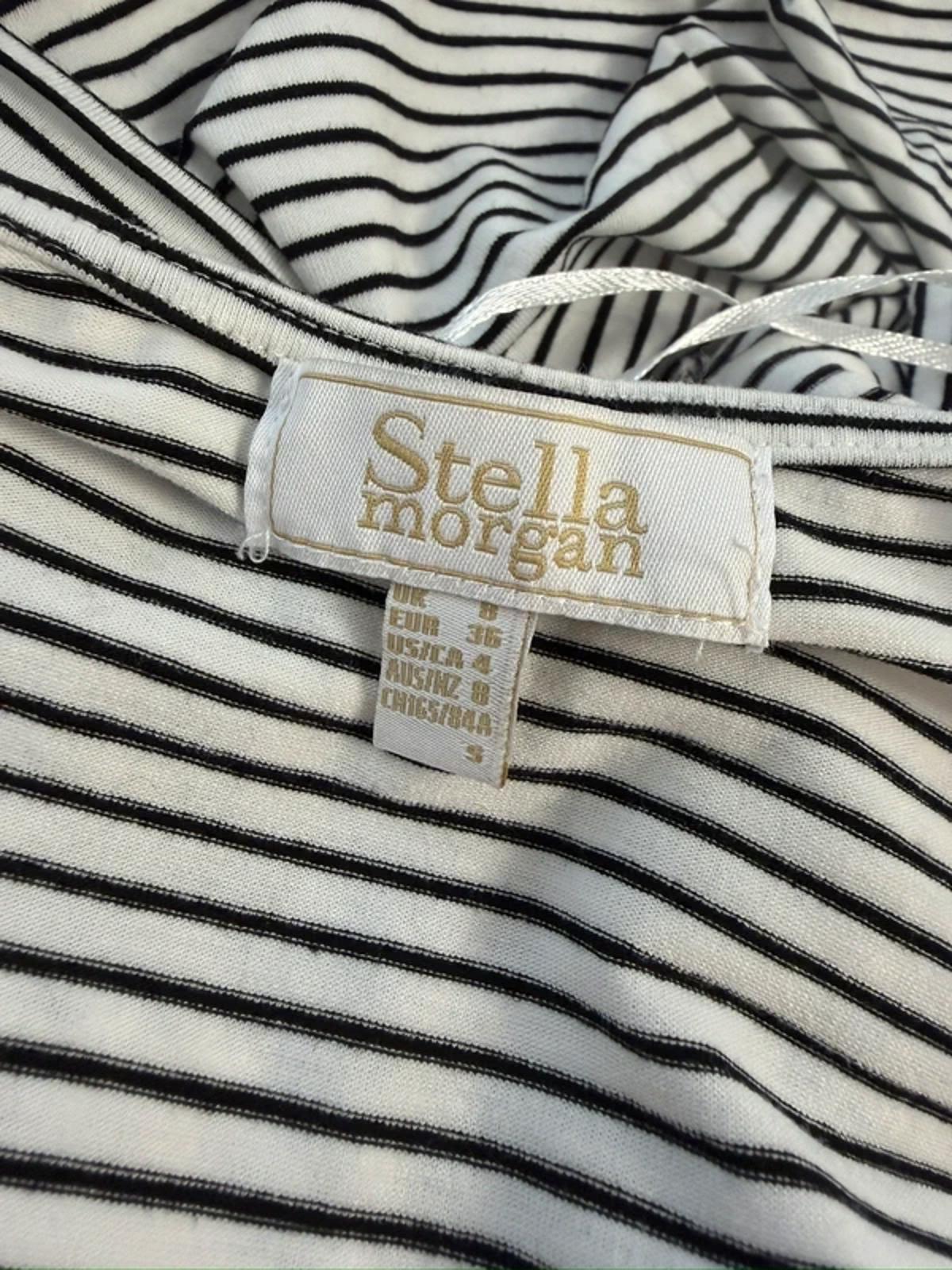 Stella Morgan White & Black Stripe Midi Dress 8