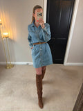 Mango Denim Shirt Dress Size Small