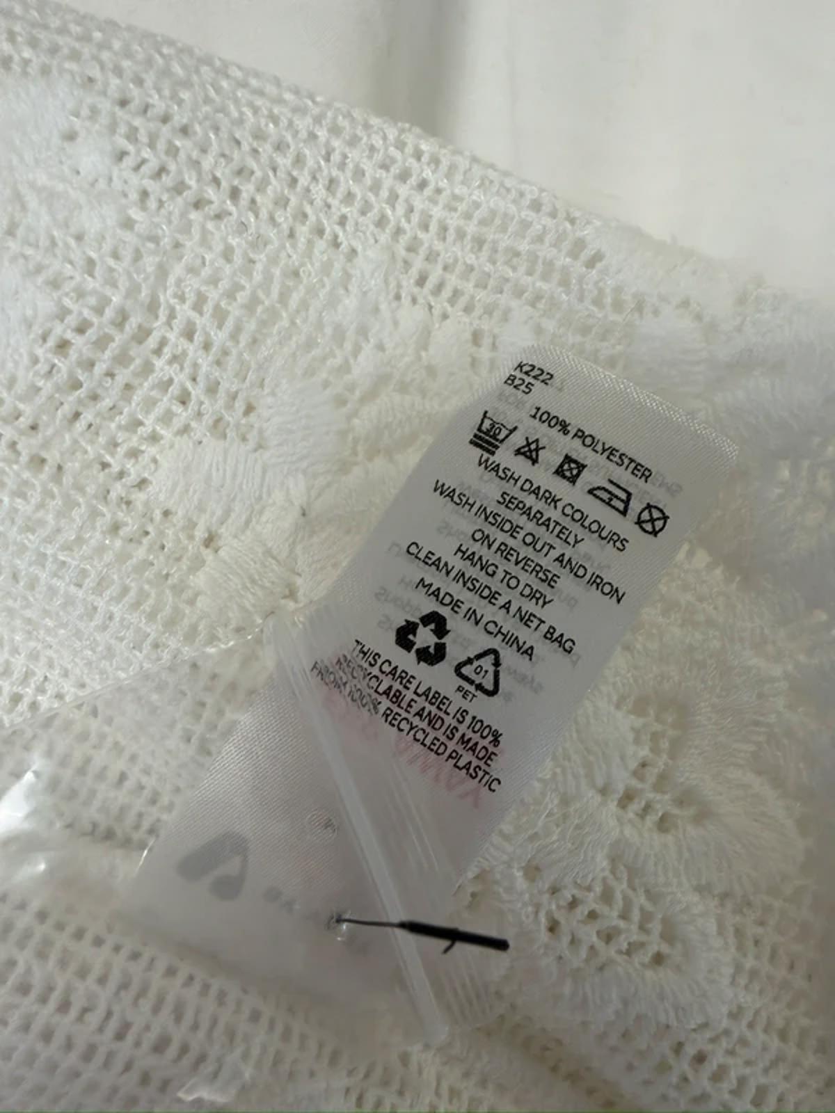 V by Very White Sheer Boho Top One Size
