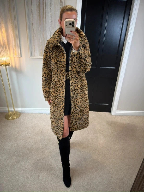 Jacqueline de Yong Animal Print Faux Fur Small