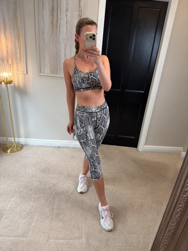 HPE Snakeprint Gym Co Ord Triple Set 8/10