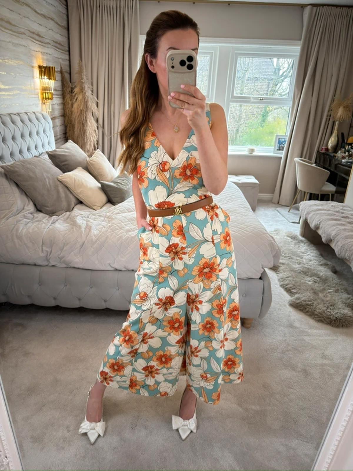 Next Floral Cropped Jumpsuit 14