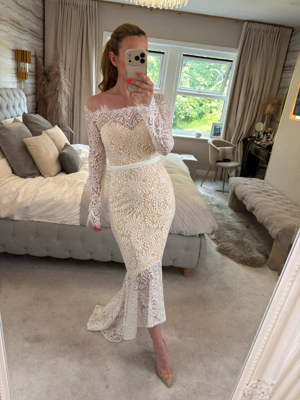 BNWT Elle Zeitoune White Marchesa Gown 12