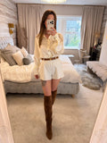 BNWT Cream Floral Satin Shirt Small