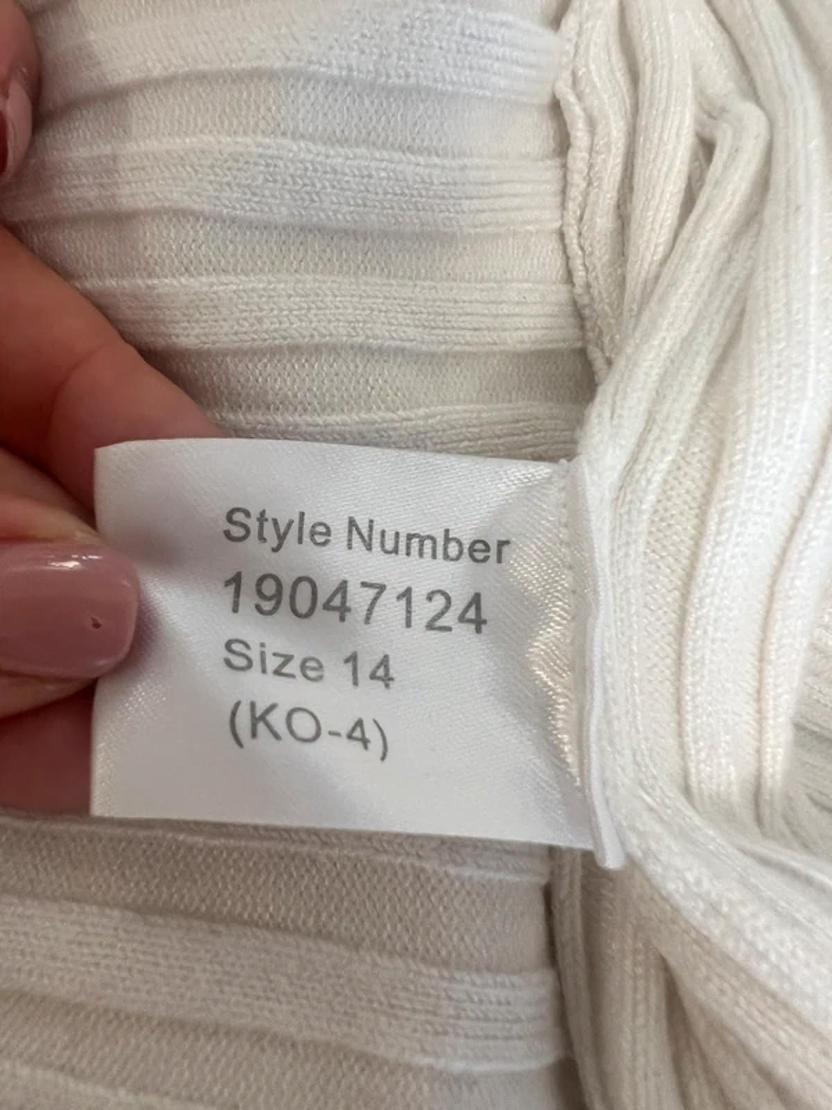 Roman Cream Ribbed Knitted Top 14