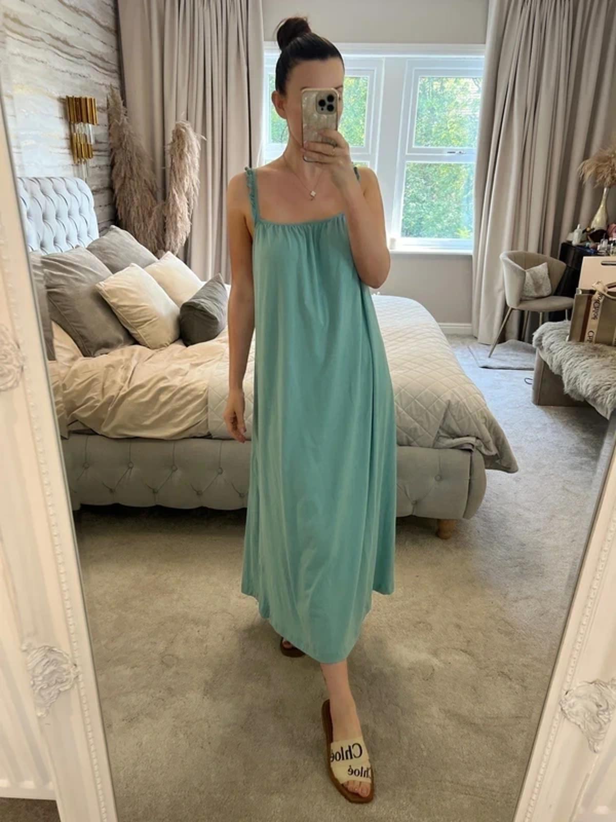 BNWT Zara Mint Green Midi Dress Large