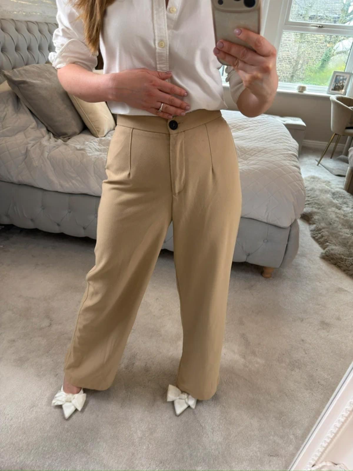 Bershka Camel Wide Leg Trouser 10