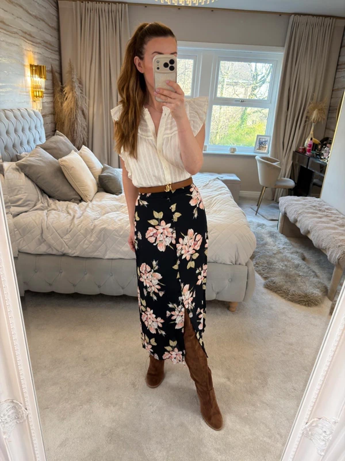 Warehouse Floral Midi Skirt 6