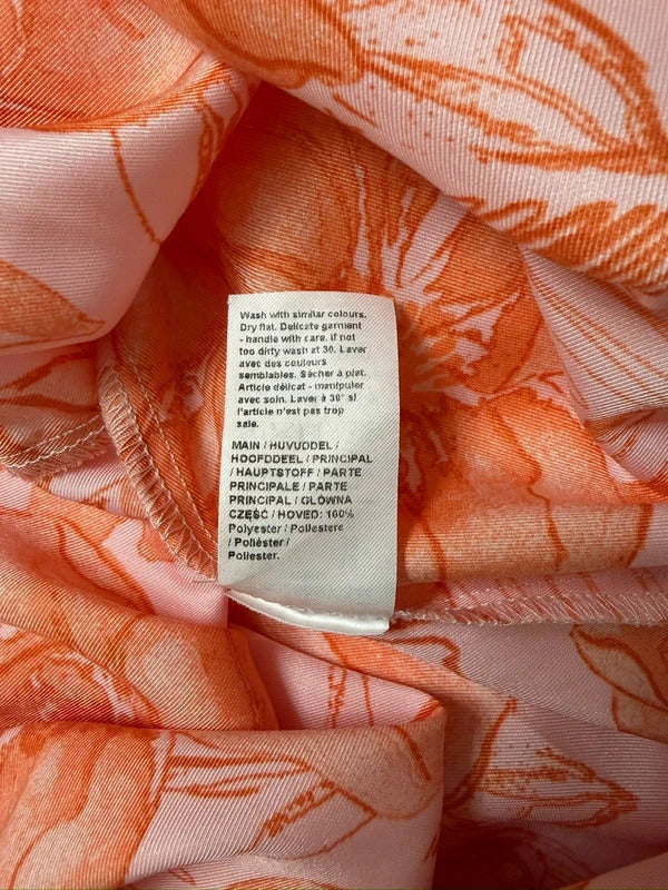 River Island Pink Floral Satin Knot Midi Dress 12