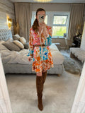 Stella Moretti Multicoloured Boho Floral Dress One Size