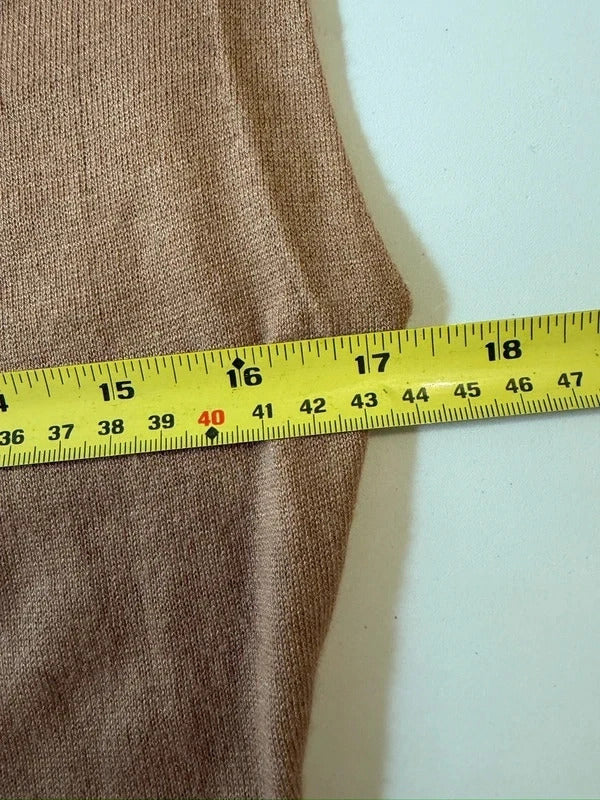 BNWT Karen Millen Brown Camel Cashmere Finely Knit Dress Small