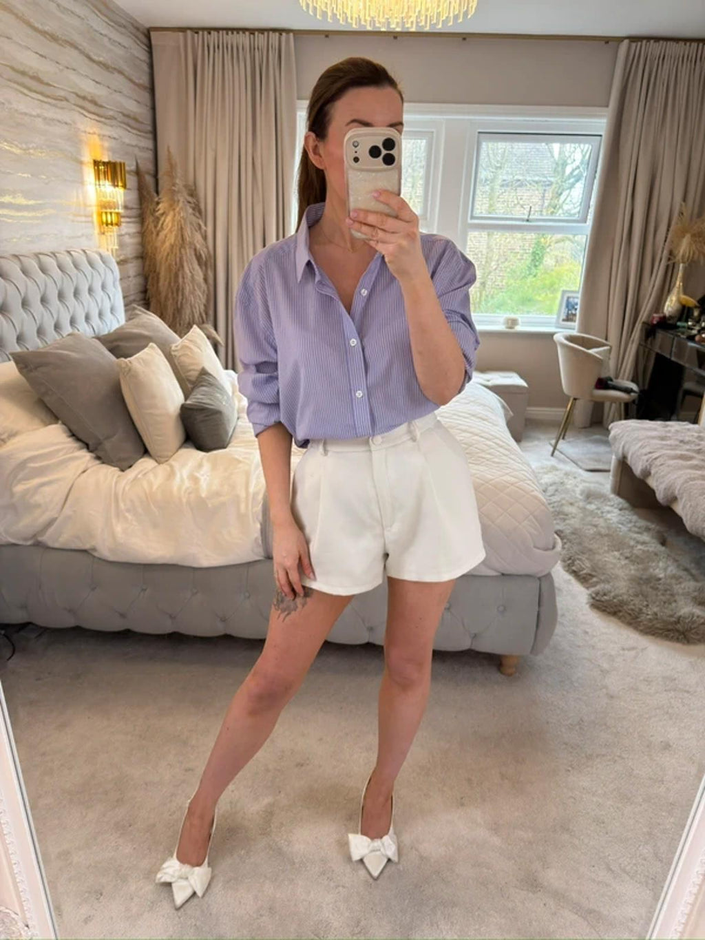 F&F Purple & White Stripe Shirt 18