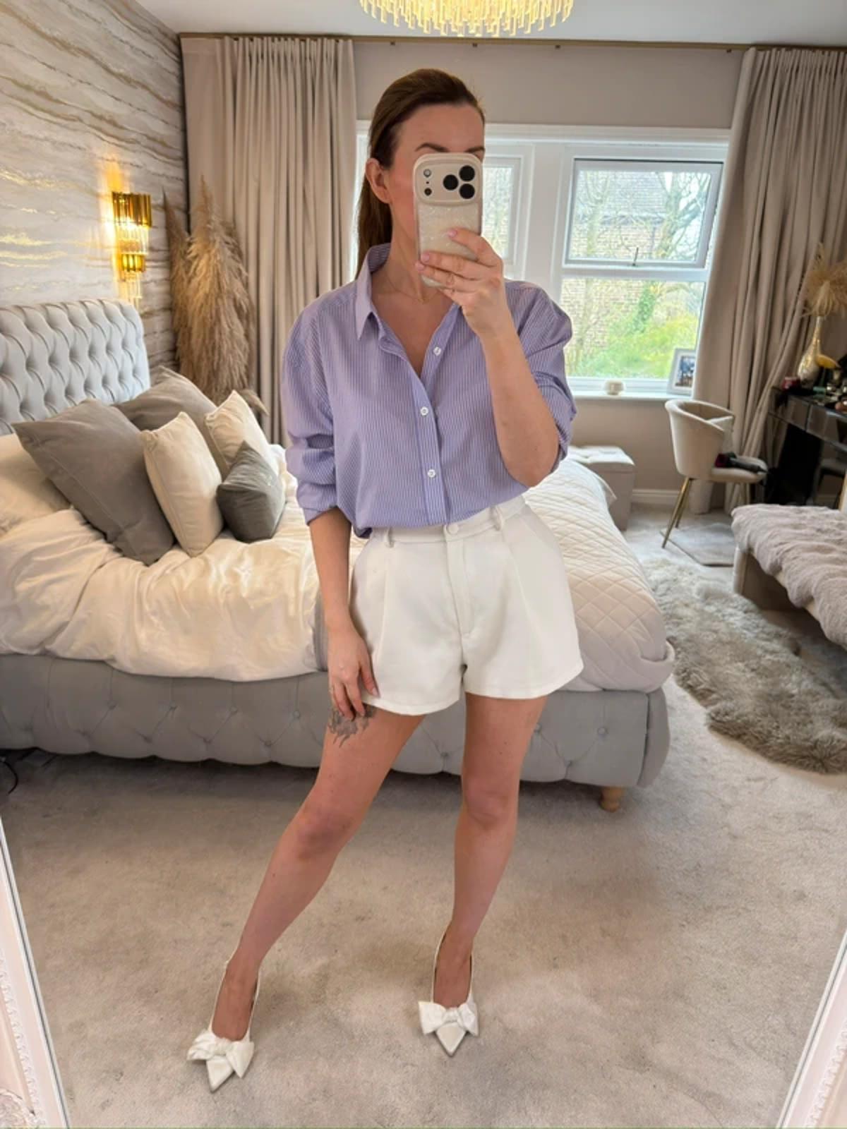F&F Purple & White Stripe Shirt 18