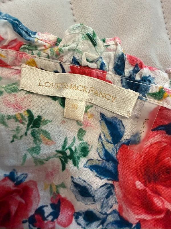 LoveShackFancy Bryant Rush of Red Silk Top 10