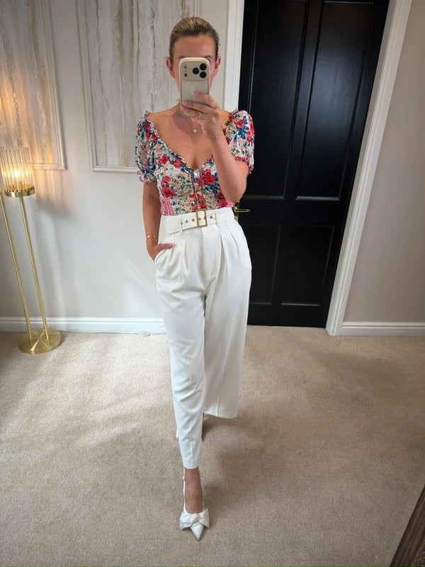 LoveShackFancy Bryant Rush of Red Silk Top 10