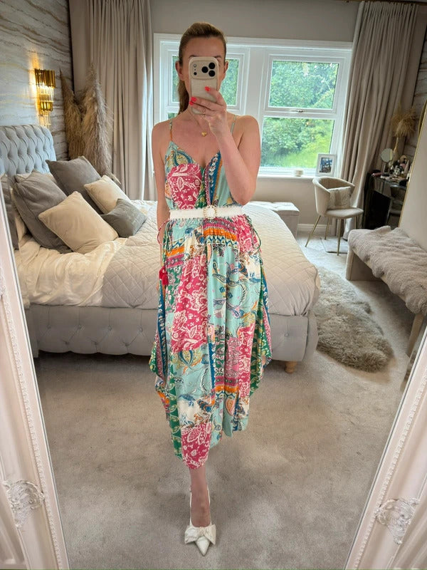 Monsoon Multicoloured Paisley Midi Dress Medium