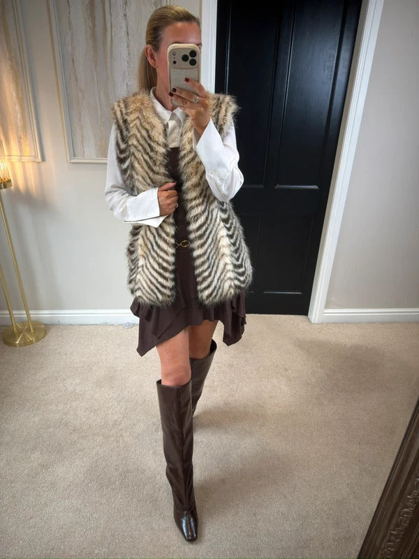 Armani Exchange Faux Fur Gilet Small