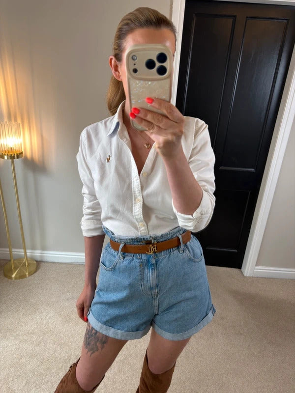 River Island Denim Paperbag Shorts 8