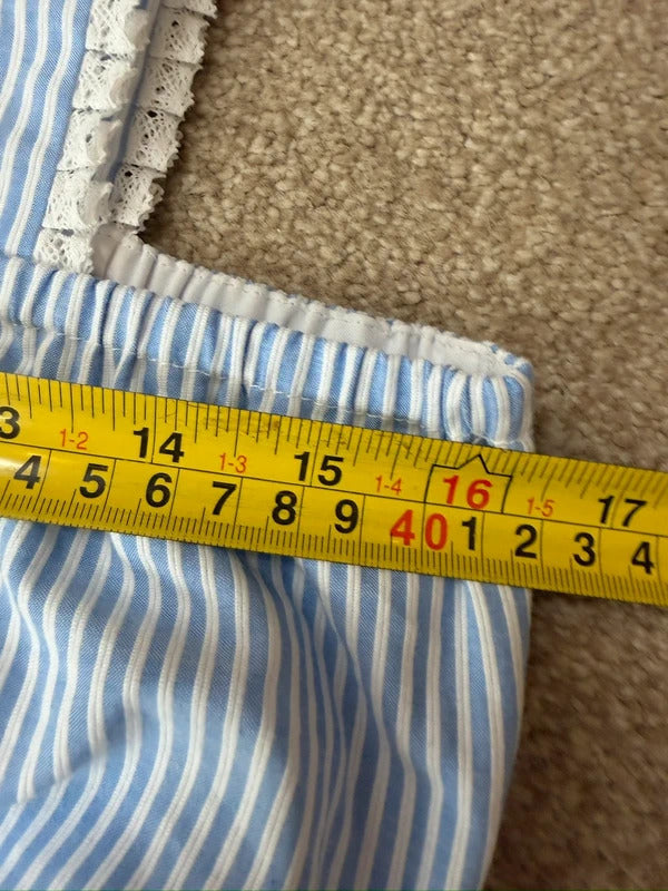 BNWT Meshki Blue & White Stripe Skirt Co Ord Medium