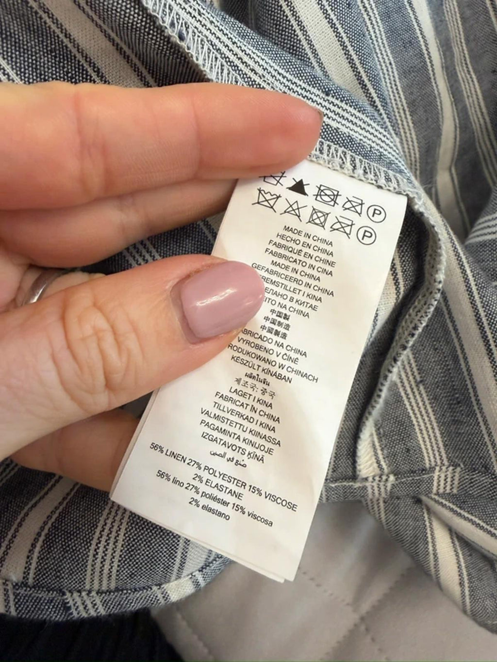 Michael Kors Stripe Tiered Linen Mix Midi Dress XS