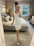 Mango White Formal Dress Medium