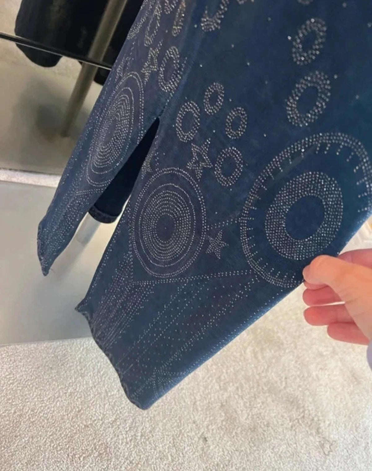 Algo Navy Glitter Maxi Dress 10