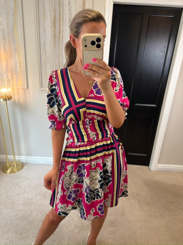 Next Multicoloured Floral Mini Dress 8