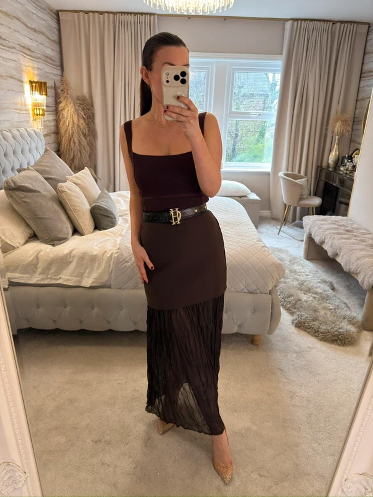 Zara Brown Knitted Top XS