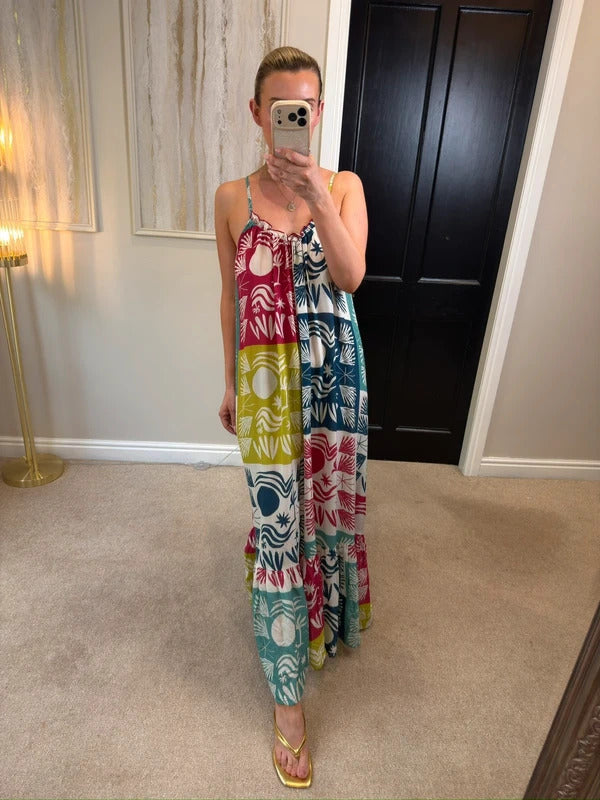 BNWT Anthropologie The Malika Gauze Maxi Dress by Celandine Daniella Manini XS