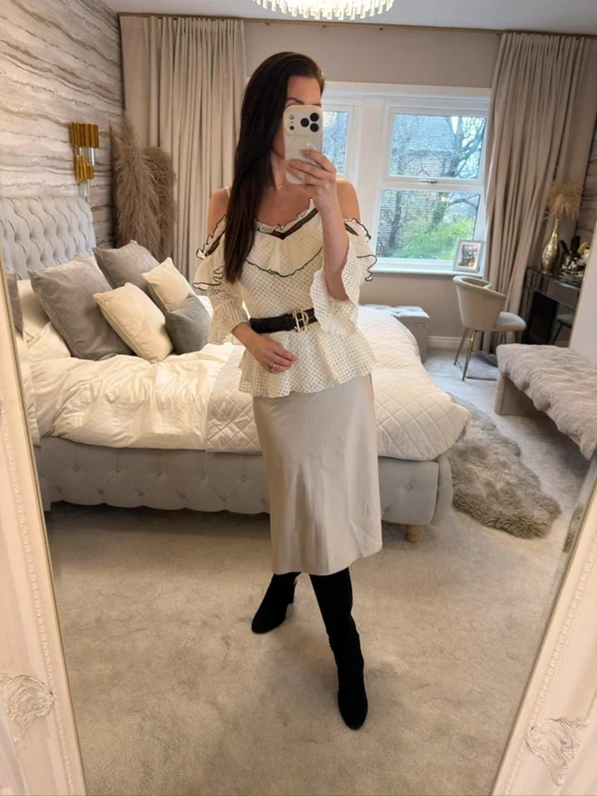 River Island Cream & Black Boho Blouse 12