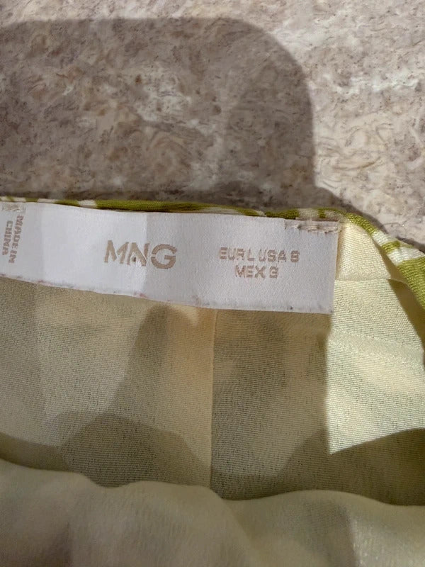 Mango Green Floral Open Back Midi Large